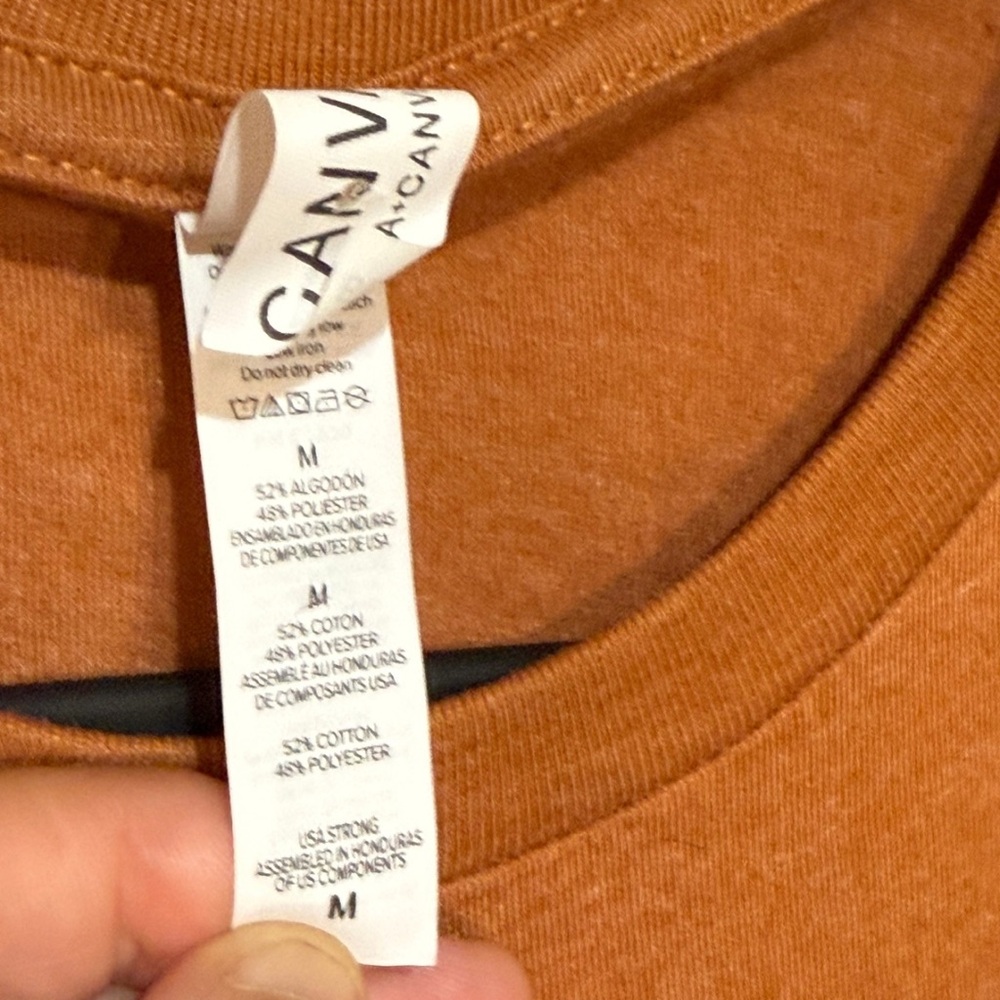 Fall Vibes Burnt Orange Graphic Tee Bella‎ + Canvas Unisex Medium Cozy Top - Picture 7 of 7